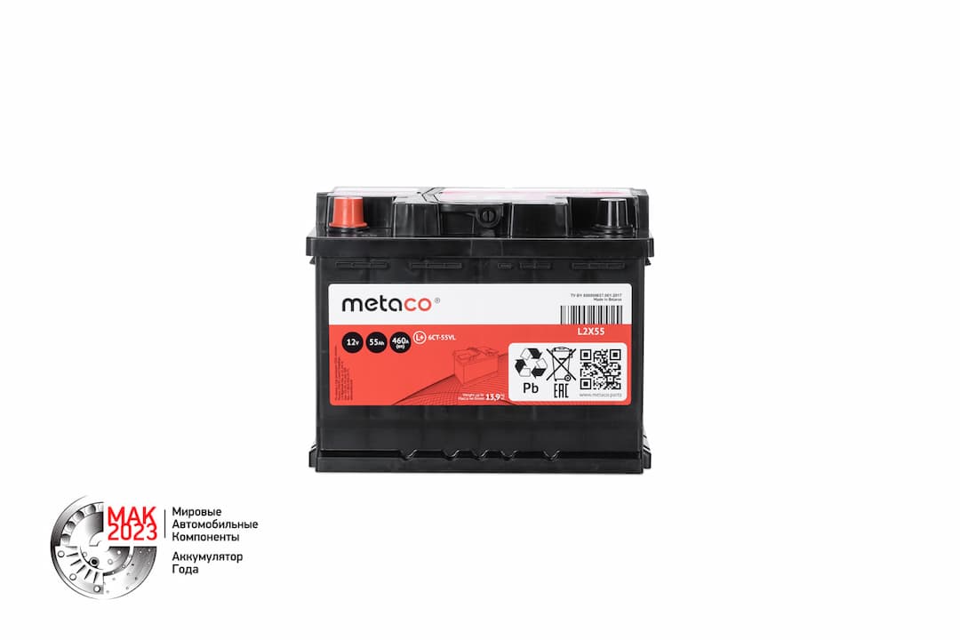 Аккумулятор (АКБ METACO 55АЧ 460А 242х175х190 (L) ETN1)